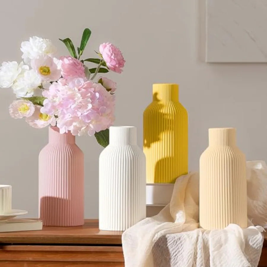 Minimalist Ceramic Flower Vase for Modern Home Decor