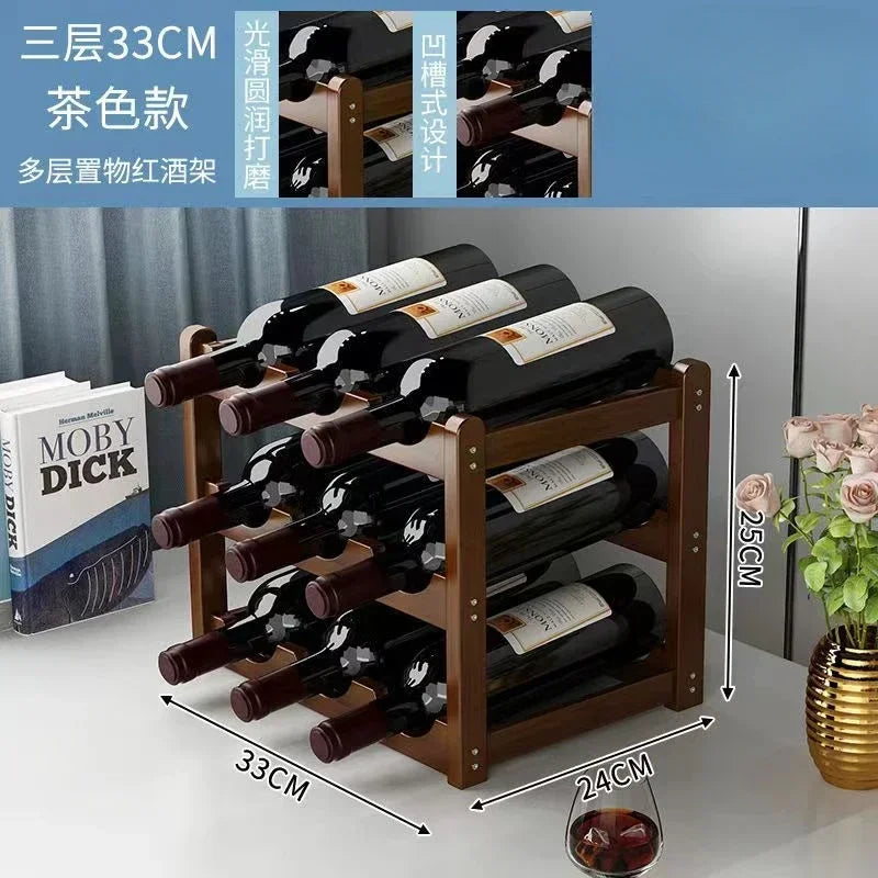 Wine Display Rack for Table or Cabinet Top