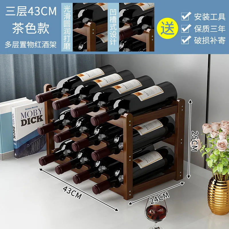 Wine rack display, Bamboo lattice Storage