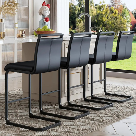 Counter Height Bar Stools Set of 4 - 25'' with Back