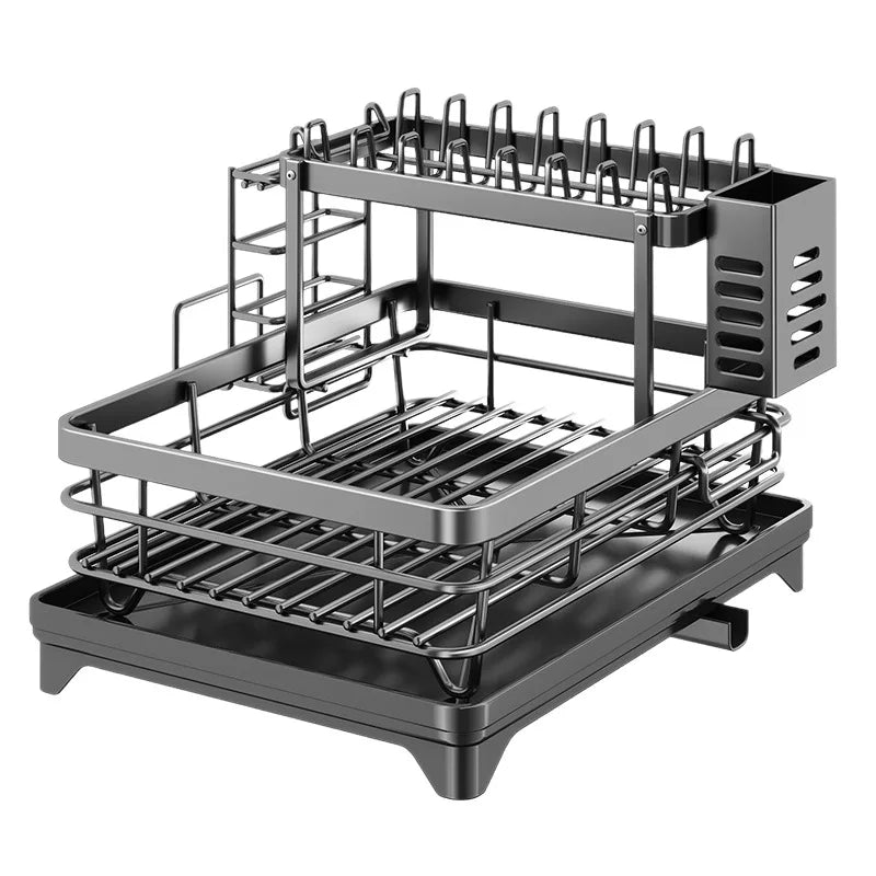 Adjustable Stainless Steel Dish Rack – Over Sink - Multiple Colors