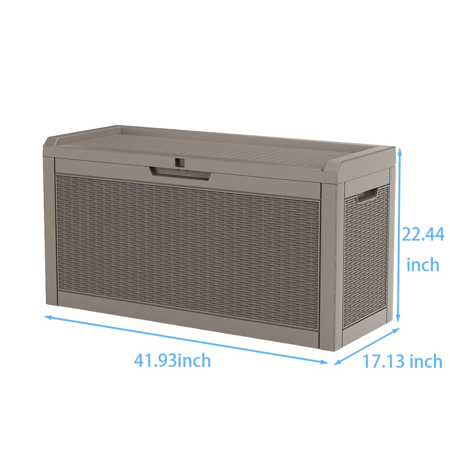 60 Gallon Waterproof Outdoor Storage Box, Resin Deck Box, Lockable Outside Storage Box Container for Patio Furniture