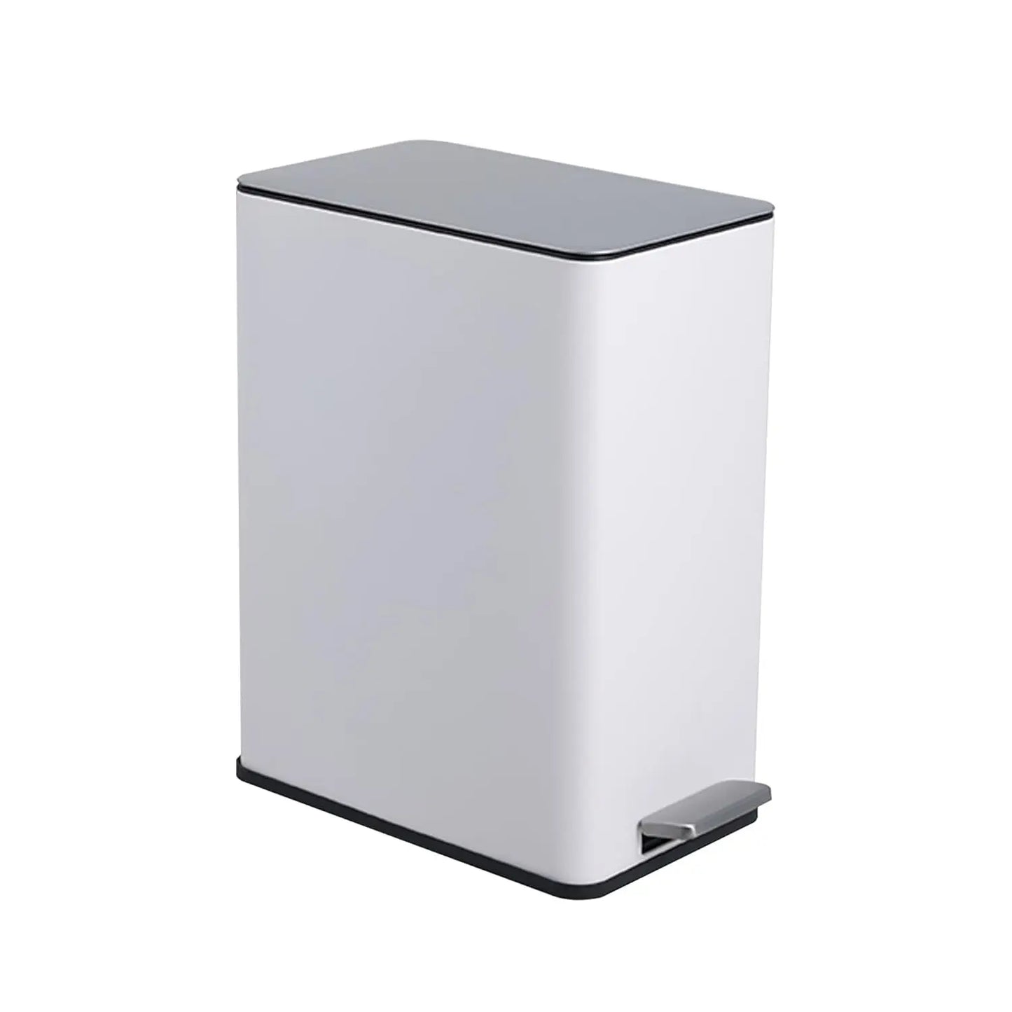 Anti-Slip Trash Can with Liner Lock System - Stainless Steel Bathroom Bin, Soft Close Lid & Fingerprint Proof