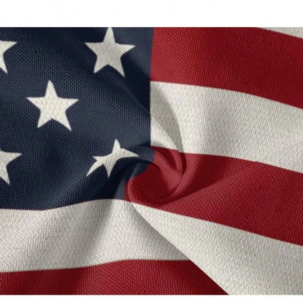 2-piece patriotic pillow cover set. Featuring classic American flag designs in red, white, and blue
