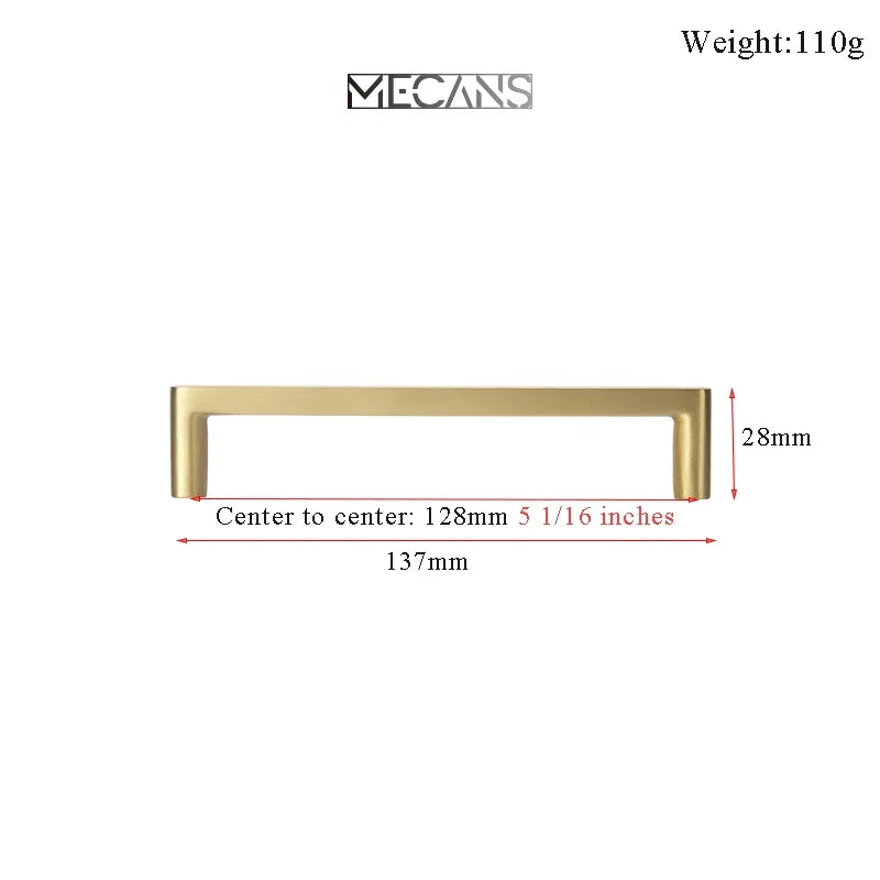 Solid Brass Cabinet Handle Drawer Pulls