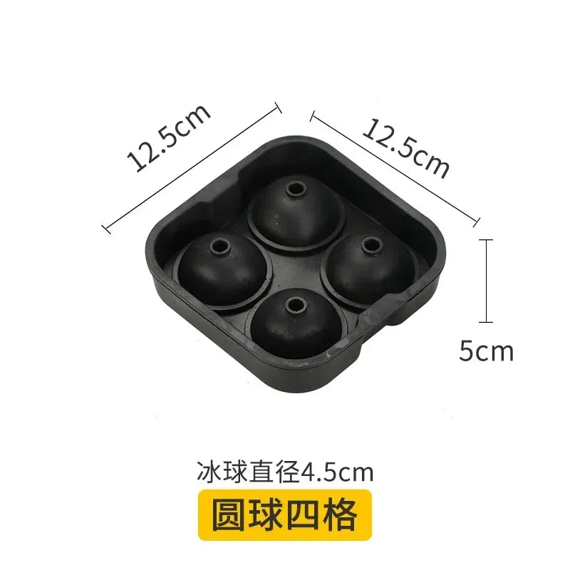 Ice Cube & Ice Sphere Set – Silicone Large‑Cube Tray + 3D Sphere Molds for Whiskey & Cocktails