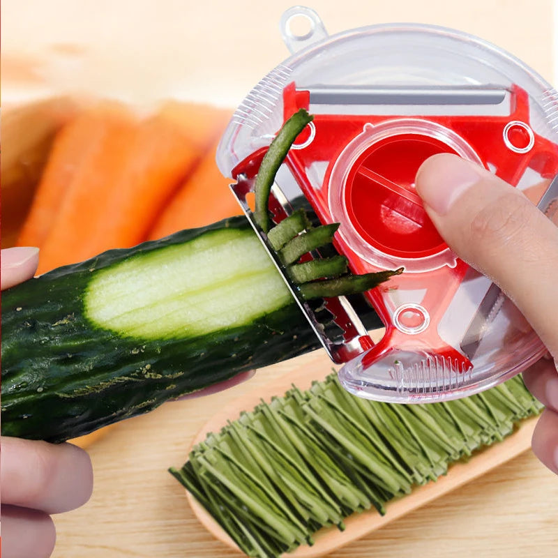 3‑in‑1 Julienne Peeler & Slicer – Multi‑Blade Vegetable Peeler for Easy Prep