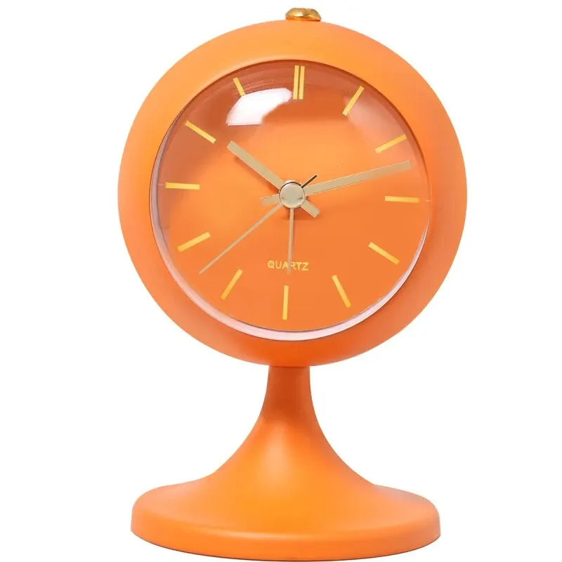 Minimalist Matte Metal Alarm Clock – Luminous Bedside Timepiece