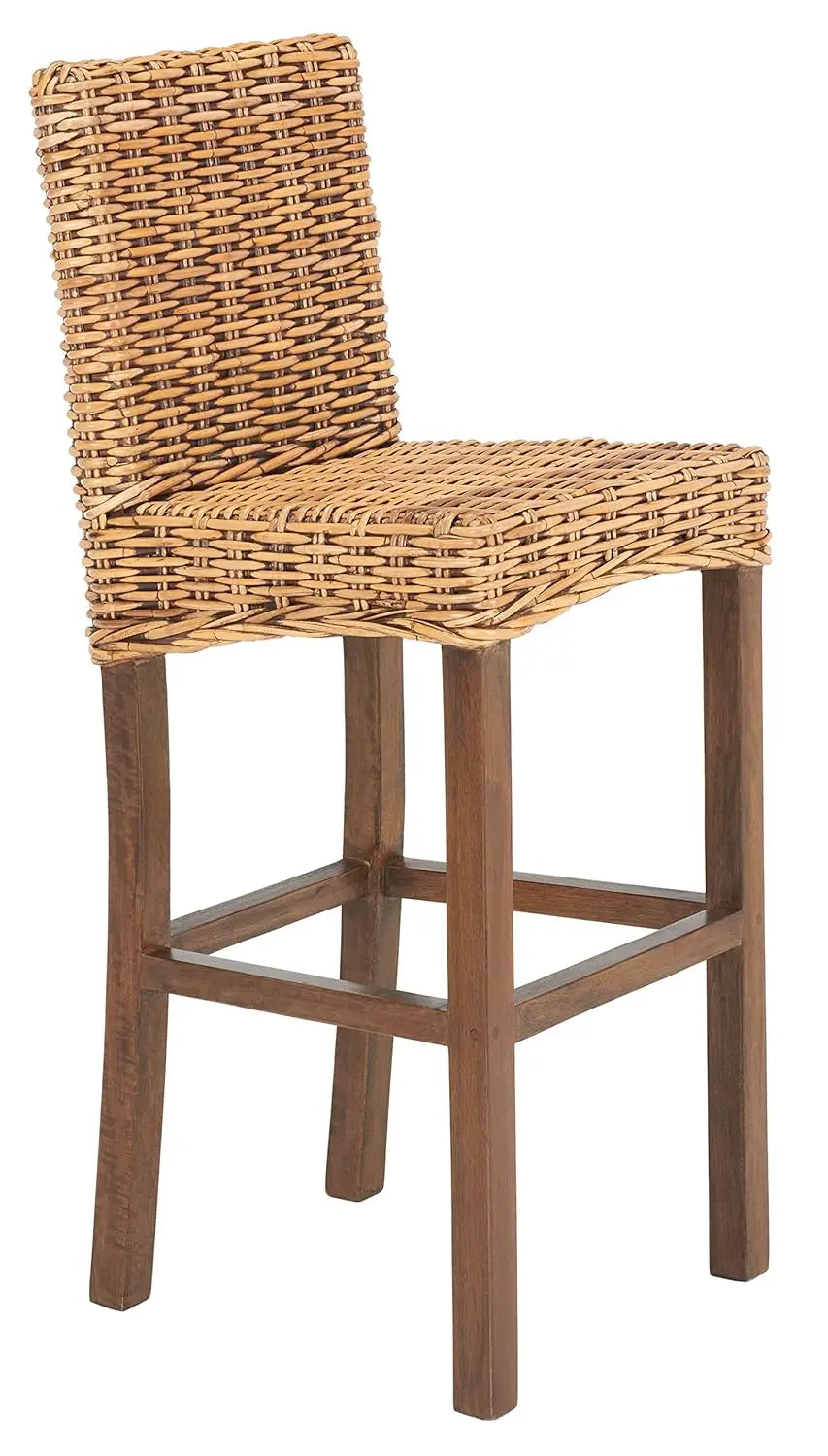 Honey Brown Wash Rattan 30-inch Bar Stool