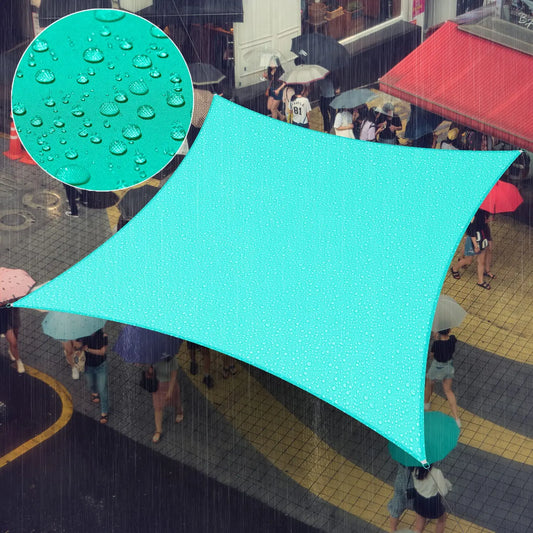 10×20 ft Turquoise Sun Shade Sail – Waterproof UPF50+ Outdoor Canopy for Patio, Backyard & Pool