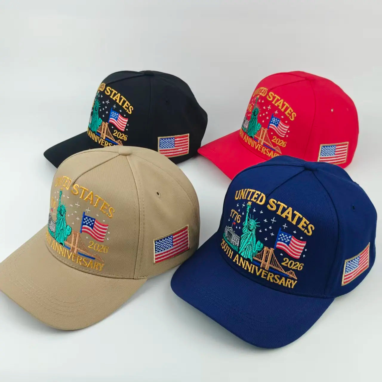 US 250th Anniversary Cap Adjustable Retro Washed Patriotic Baseball Cap US 250th Anniversary Tribute Hat for Men and Women