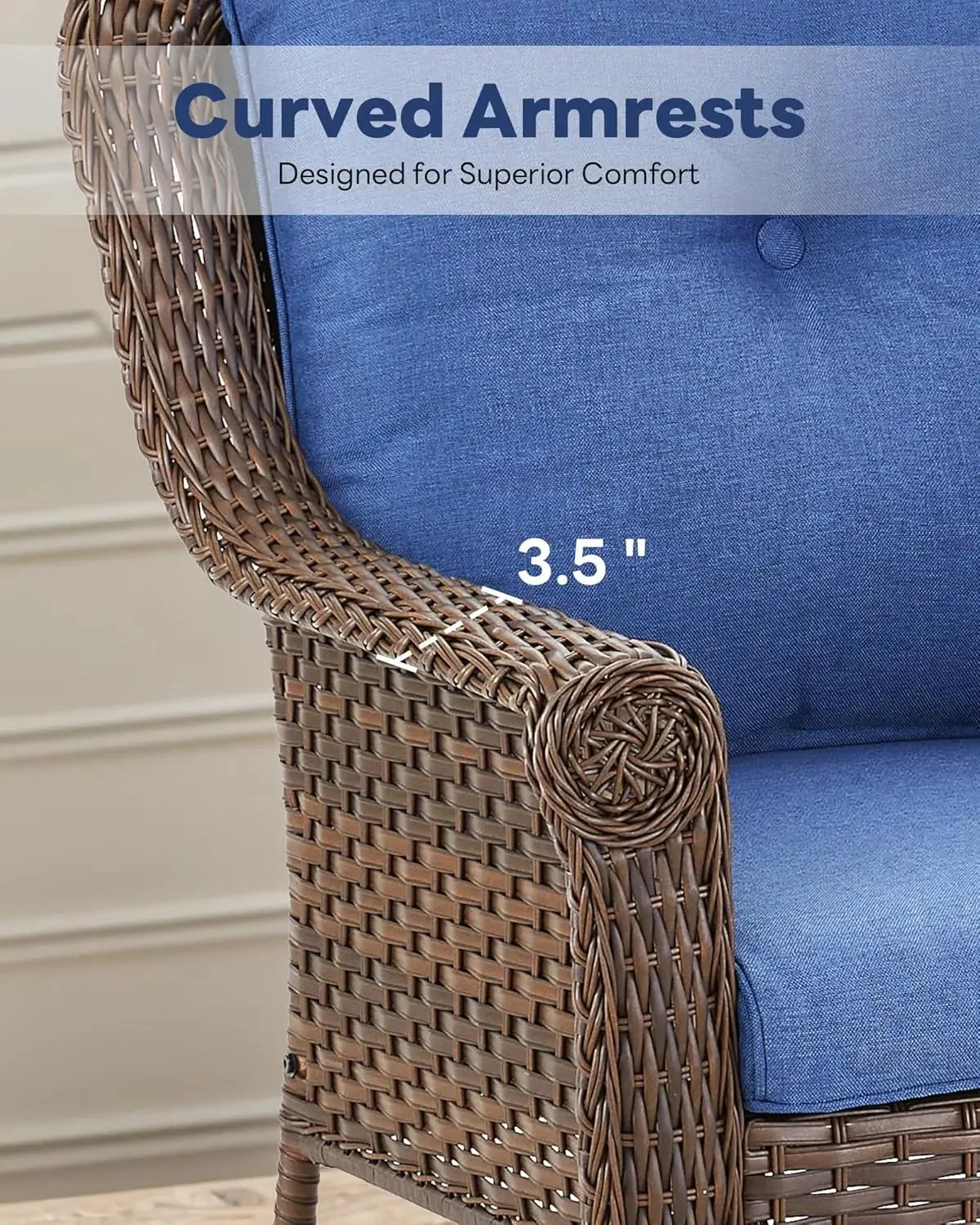 Outdoor Wicker Chair- Set of 2