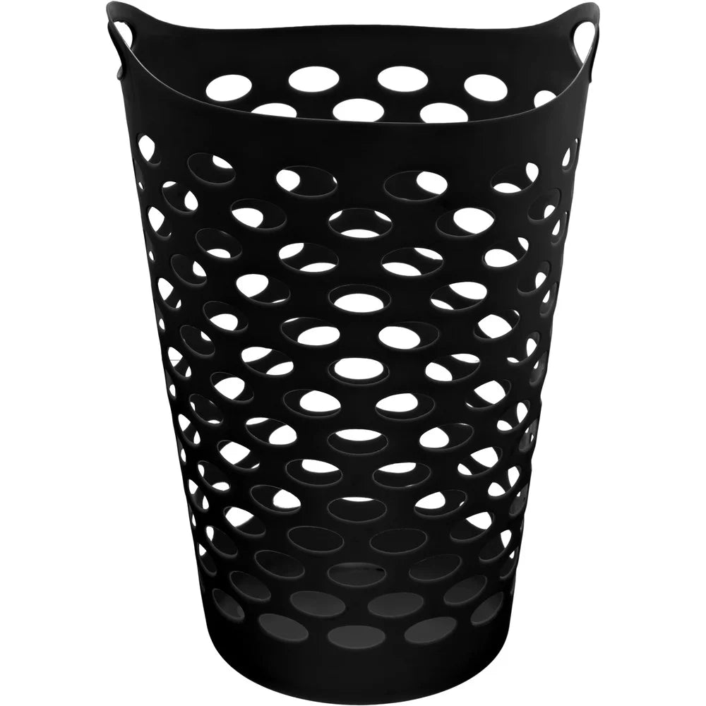 Flexible Laundry Hampers (2‑Pack) – Durable Ventilated Plastic Clothes Organizers with Carry Handles
