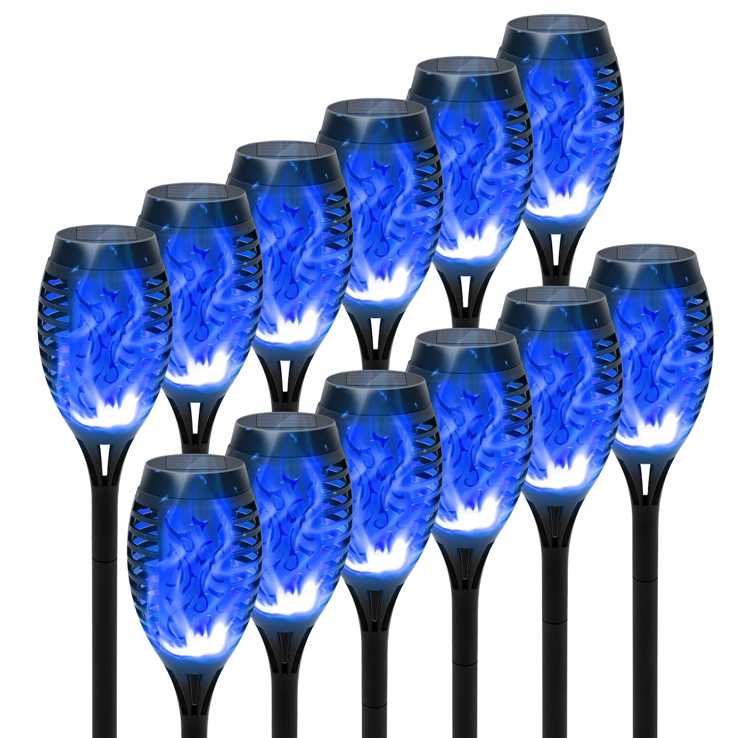 Solar Flame Torch Lights – LED Flickering Outdoor Pathway Lamps (4/6/8/12 Pack)