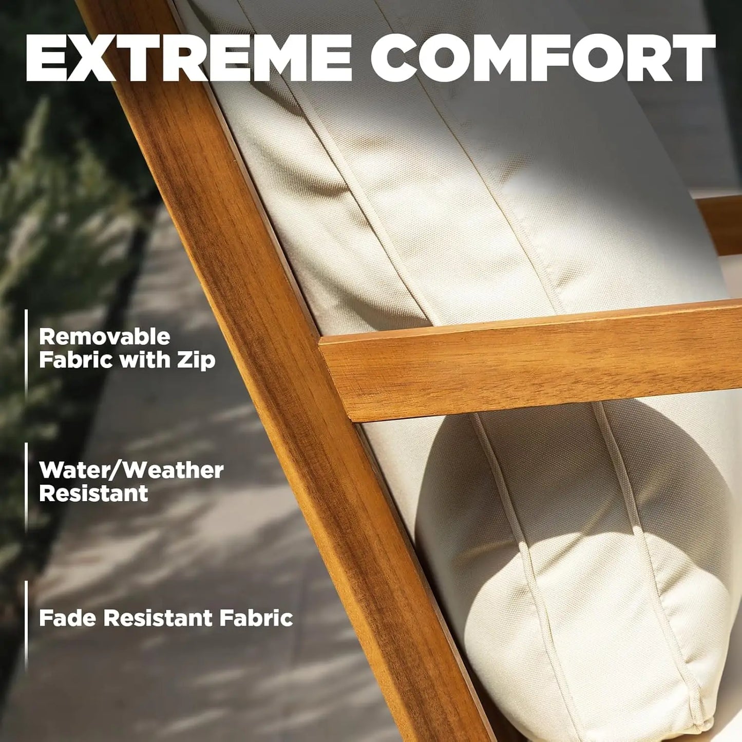 Rocking Chairs - Heavy Duty 400lbs Capacity,  Wood, 3 Piece Set