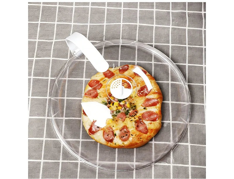 Microwave Oven Food Splash Guard Lid with Handle for Reusable Heating Cover Splatter Protection at Home Kitchen