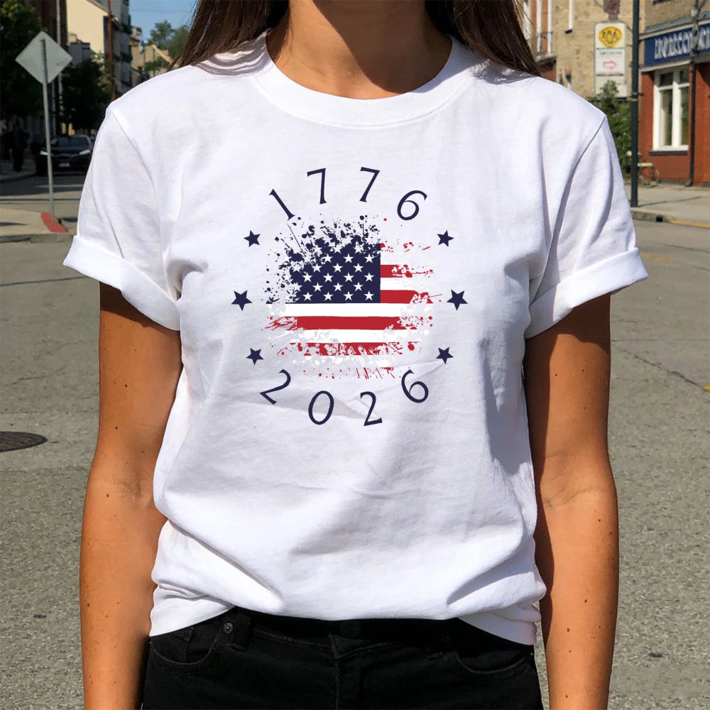 Patriotic USA Flag Tee America 250th Anniversary T-shirt 4th of July Unisex Independence Day T-shirt