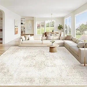 9x12 Washable Area Rug – Non‑Slip, Easy‑Care Floor Rug for Living Room & Bedroom