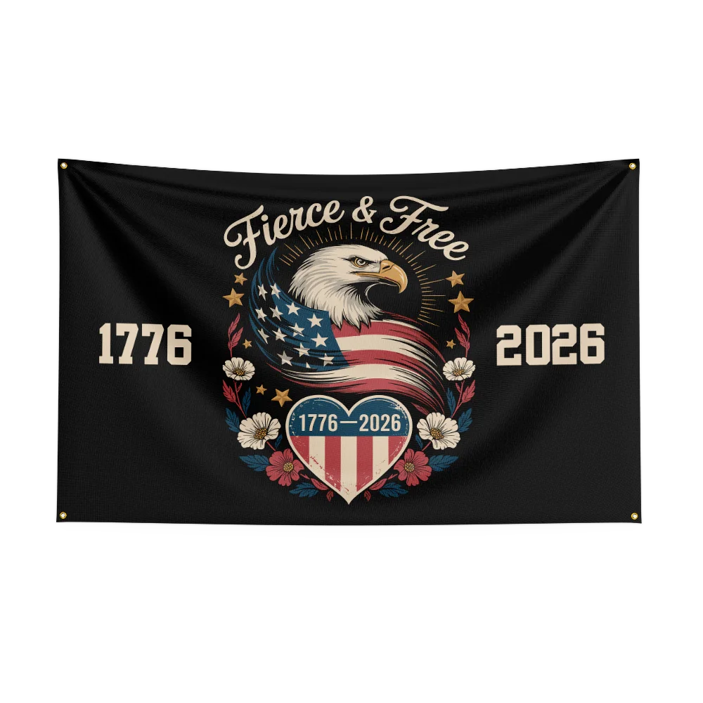 US 250th Anniversary 1776 2026 Semiquincentennial Flag, Independence Day Flag, 250 Years US Birthday Outdoor Flag