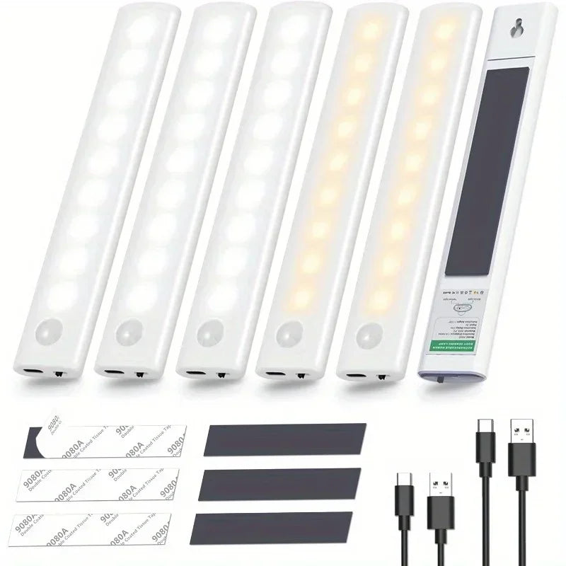 Motion Sensor Under‑Cabinet Lights – Dual‑Color LED (1/3/5/6 Pack)