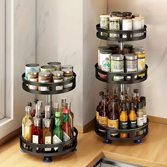 Multi-purpose 360° Rotating Countertop Kitchen Storage