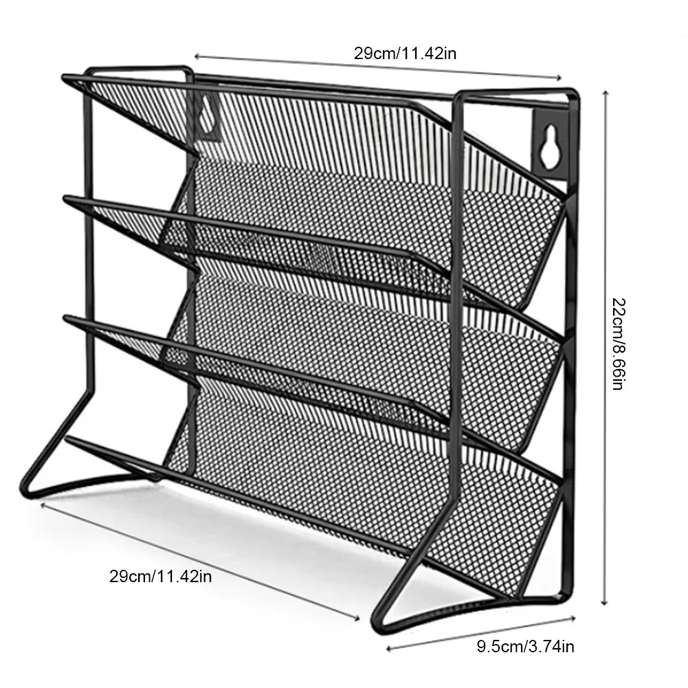 4‑Tier Wall‑Mounted Spice Rack – Carbon Steel Herb & Seasoning Organizer for Small Jars