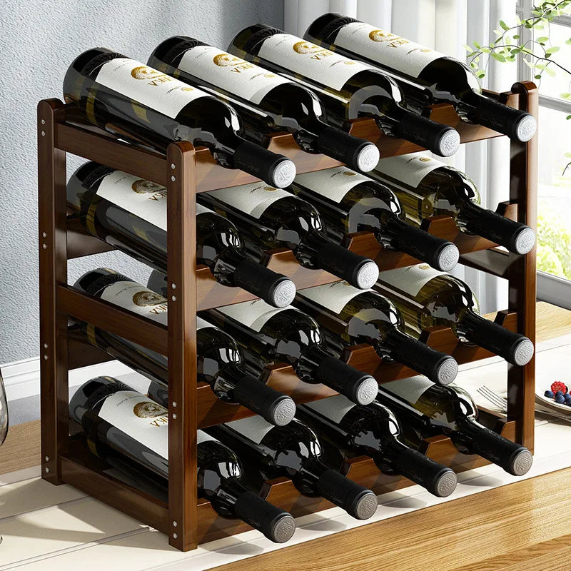 Wine rack display, Bamboo lattice Storage