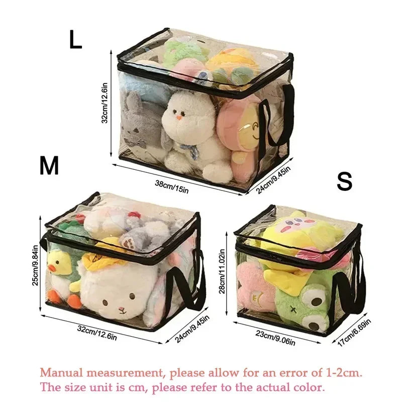 Clear PVC Storage Box – Waterproof Dustproof Display Case for Toys & Dolls (1/3/5pcs)