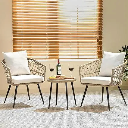 Rocking Chairs - Heavy Duty 400lbs Capacity,  Wood, 3 Piece Set