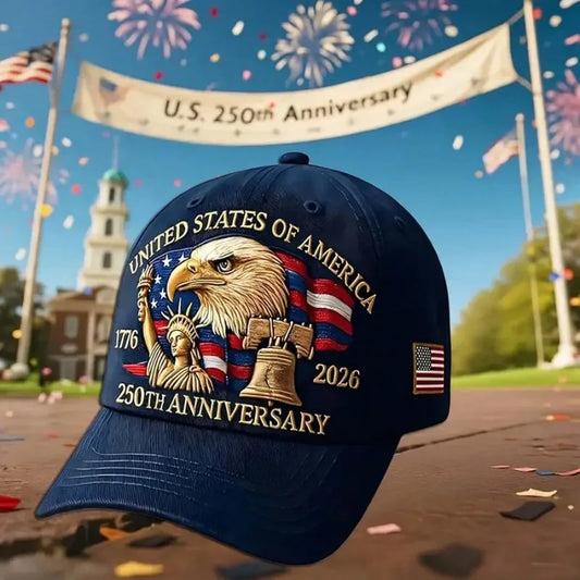 Men's USA 250th Anniversary 1776-2026 Patriotic Baseball Cap