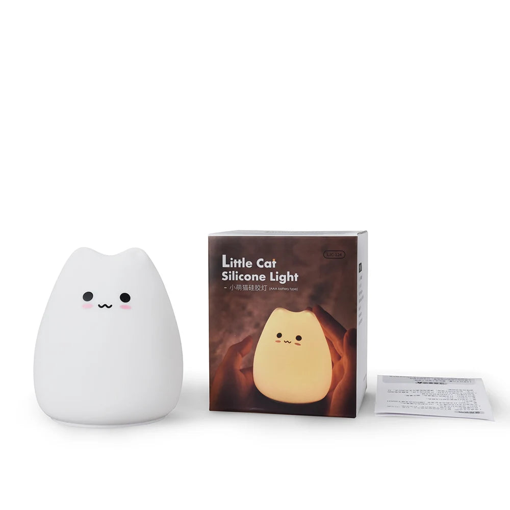 LED Night Light, Silicone, Touch Sensor 7 Colors