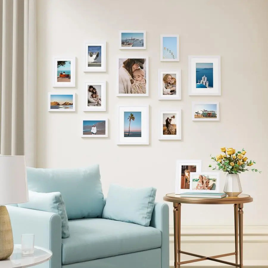 Picture Frame Collection (15‑Pack) – Assorted 8×10, 5×7 & 4×6 Frames for Wall Display