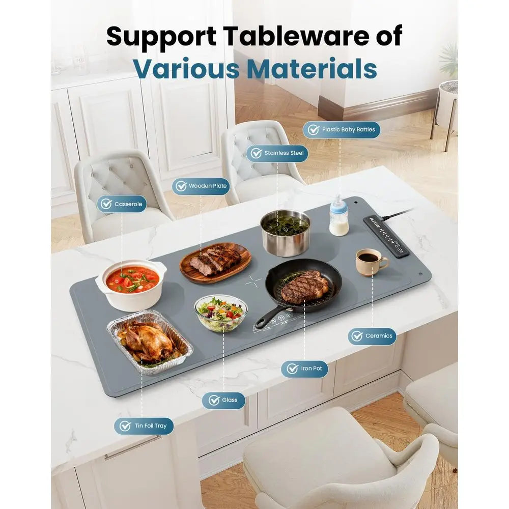 Extra Large 36''X16'' Surface Heating Mat, 4 Level Temp, 5 Hour Timer, Child Lock, Portable