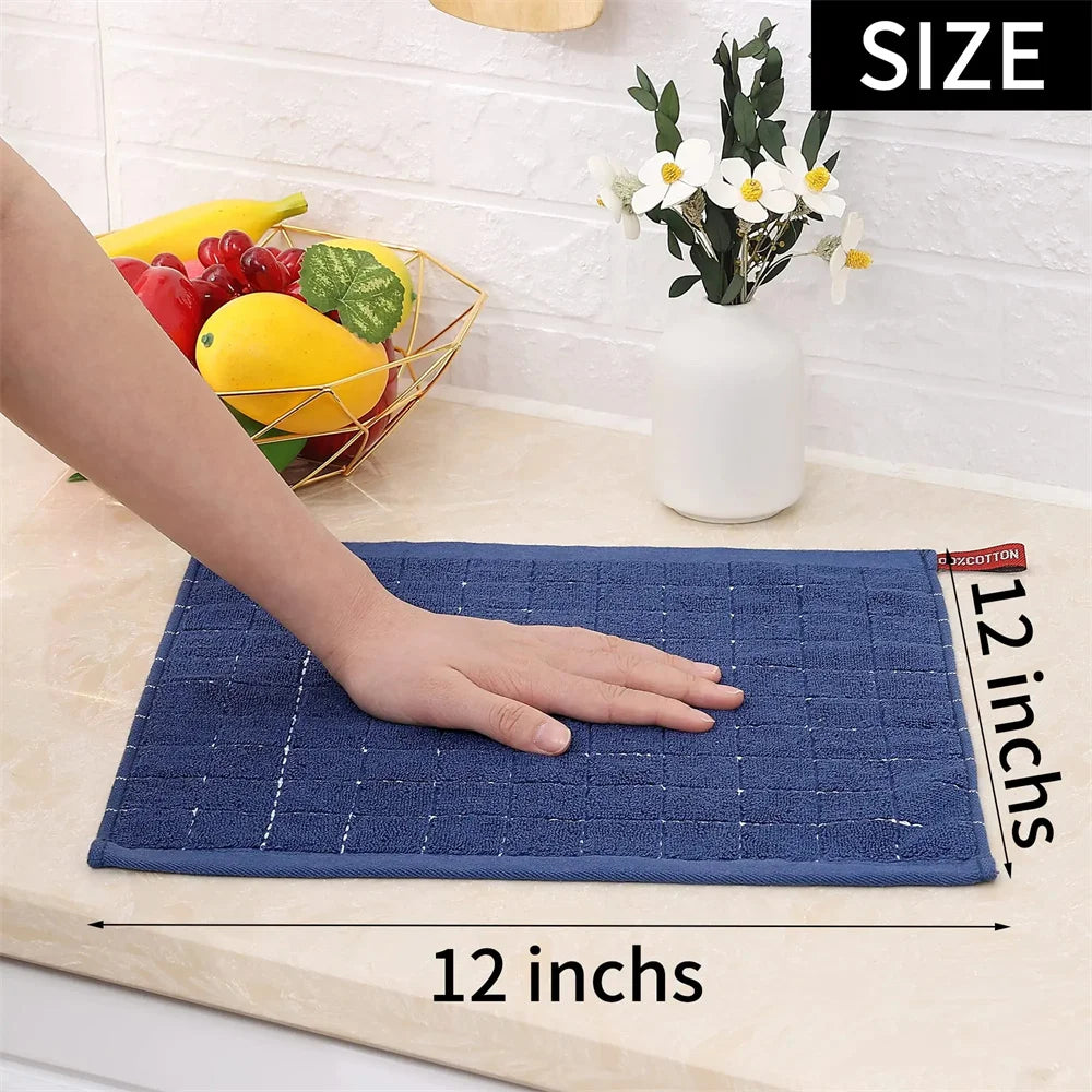 4/6pcs 100% Cottton Kitchen Towels, Absorbent Dishcloth, Ultra Soft
