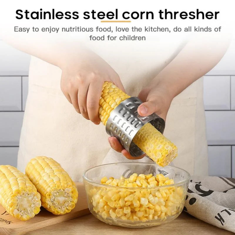 Stainless Steel Corn Cob Remover – Quick‑Cut Kernel Cutter & Shaver