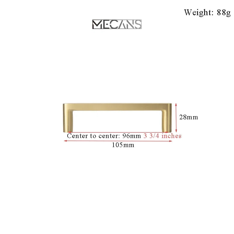 Solid Brass Cabinet Handle Drawer Pulls
