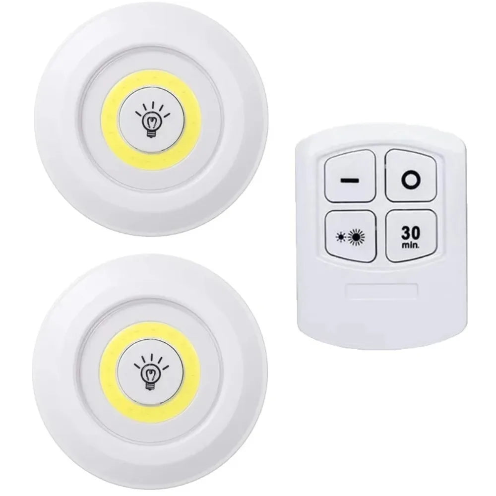 LED Under‑Cabinet Lights with Remote – Battery‑Operated LED's (1–8 Pack)