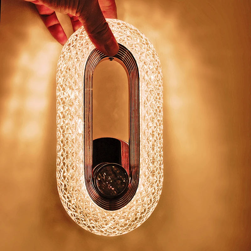 LED Nordic Luxury Decor Wall Sconce, Acrylic Lampshade
