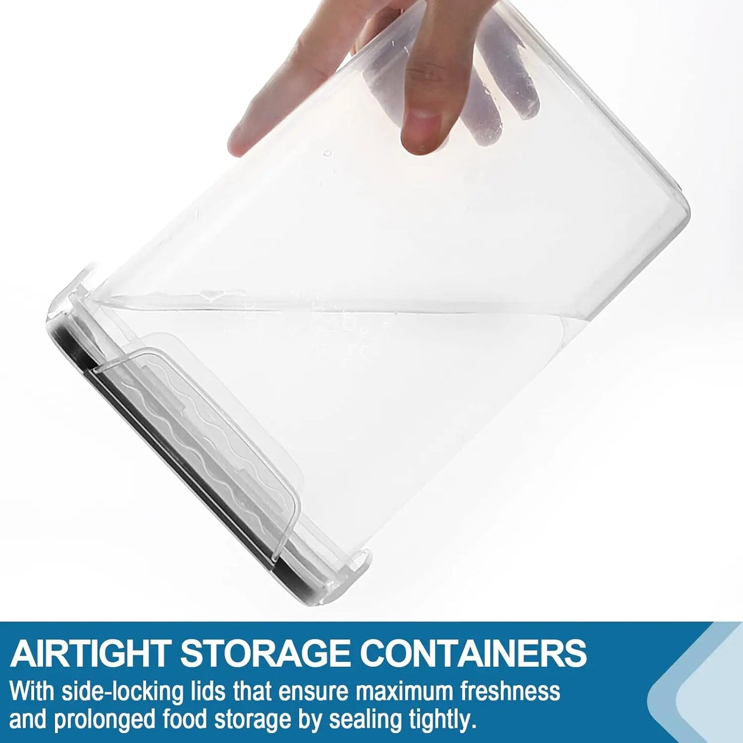 Large Airtight Food Storage Containers, 10-Pack Plastic Kitchen Pantry Organization for Flour Sugar Canisters with Labels