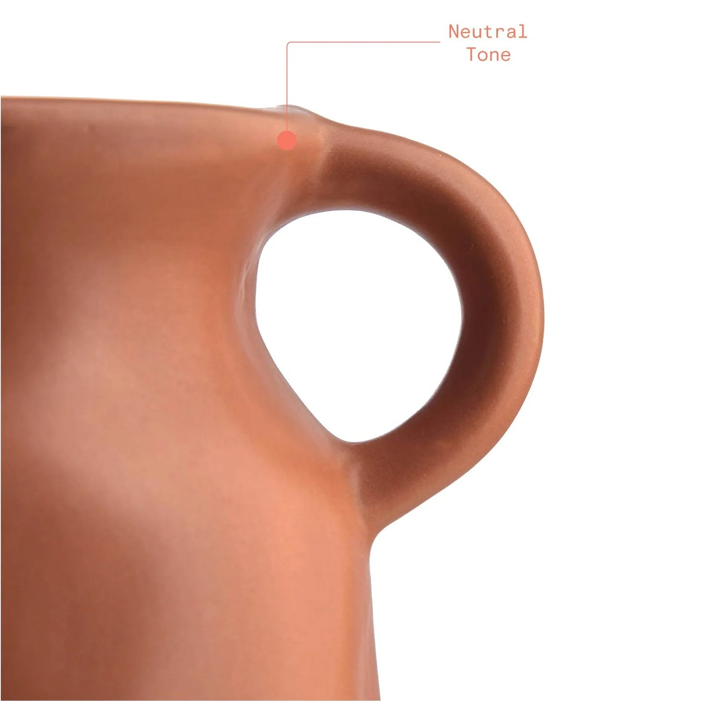 8.66" Terracotta Ceramic Vase – Rustic Farmhouse Decorative Flower Vase for Home, Bedroom, Living Room & Table Centerpieces