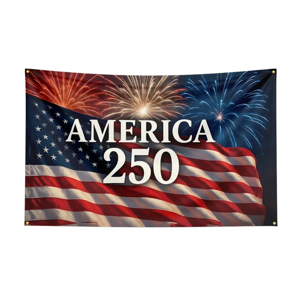 US 250th Anniversary 1776 2026 Semiquincentennial Flag, Independence Day Flag, 250 Years US Birthday Outdoor Flag