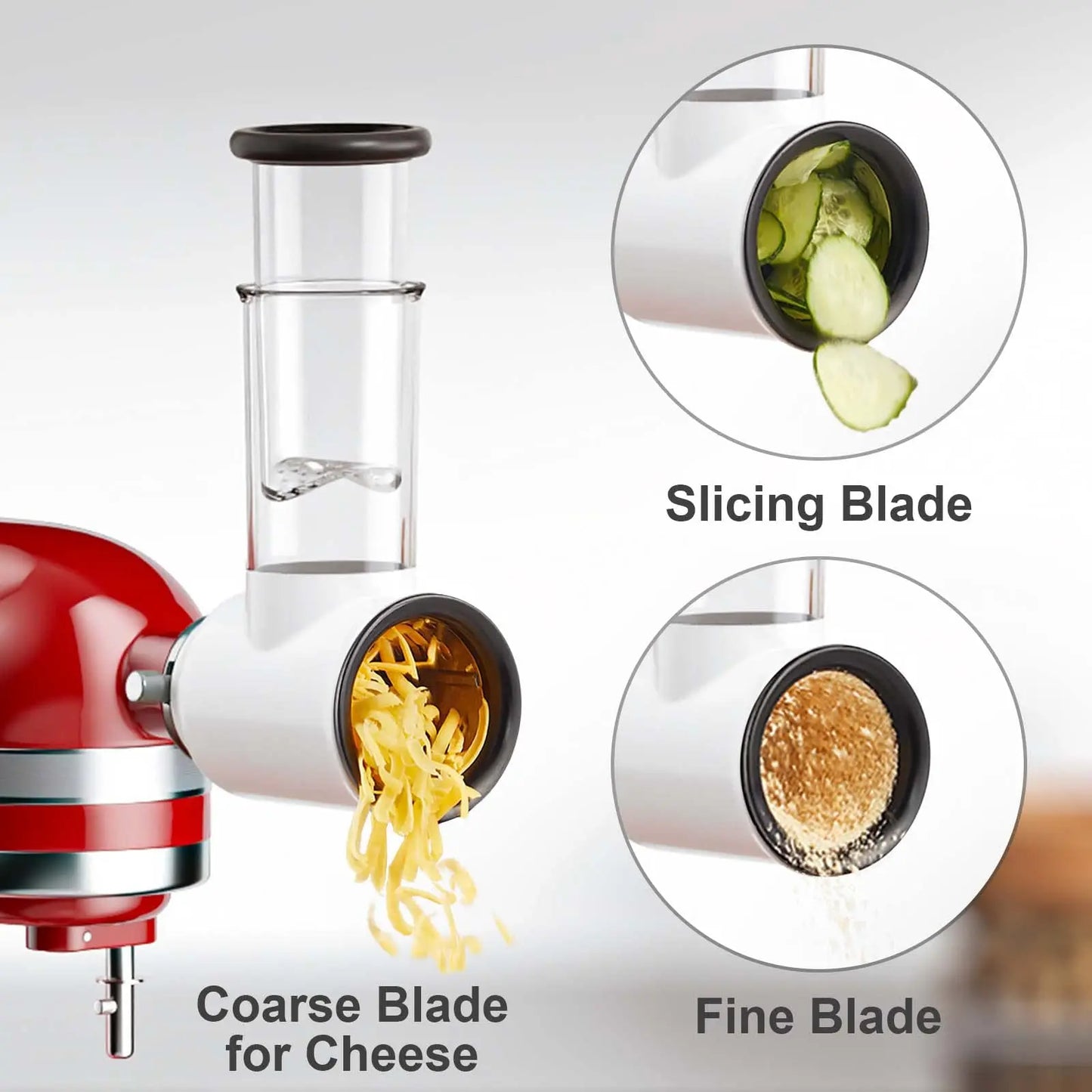 Meat Grinder and Slicer Shredder Attachments for KitchenAid Stand Mixer 2 Piece Set with Sausage Stuffer Tubes