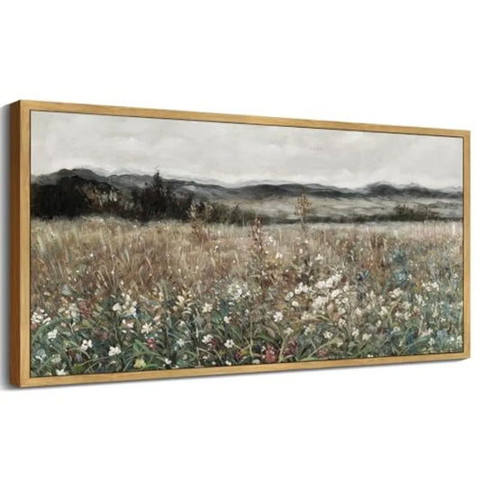 Vintage Landscape Framed Wall Art Farmhouse Decor for Hallway Bedroom Living Room Dining Room - 20x40in