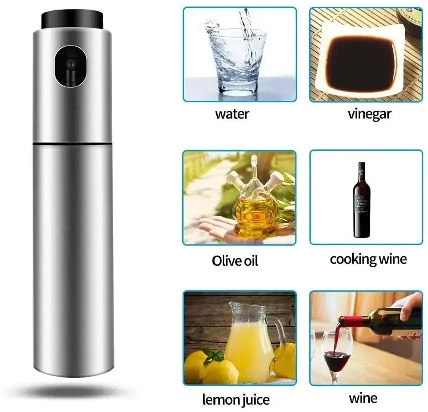 4oz Stainless Steel BBQ Olive Oil Spray Diffuser for Kitchen or Outdoor