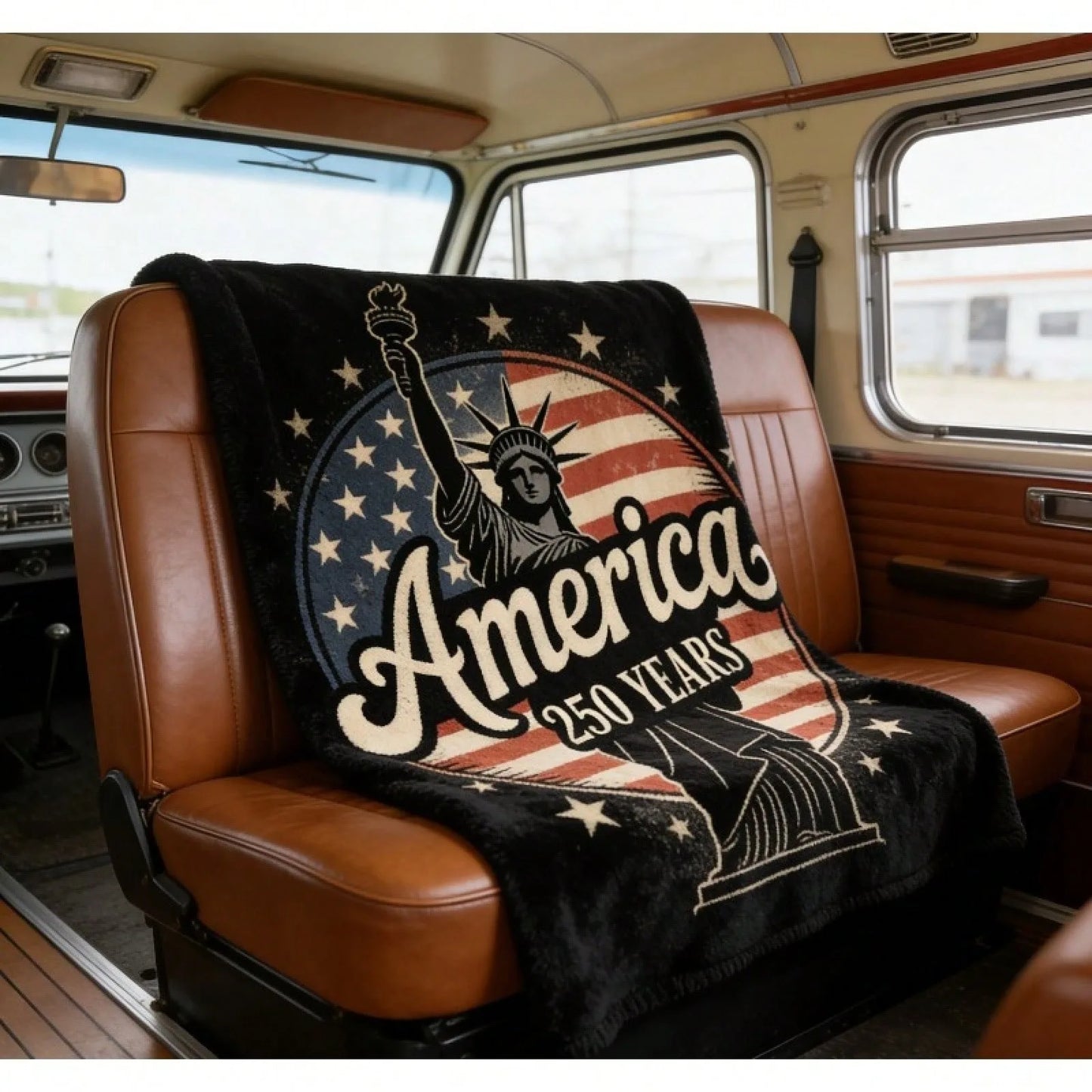 America 250 Years Statue Of Liberty Throw Blanket