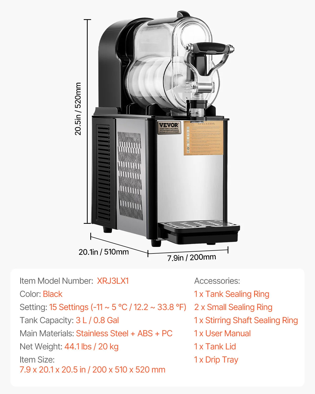 Commercial Slushy Machine – 3–36L Stainless Steel Frozen Drink Maker with 1–3 Tanks for Smoothies, Margaritas & Juices