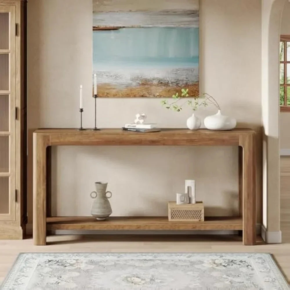 63" Entryway 2-Tier Console Table