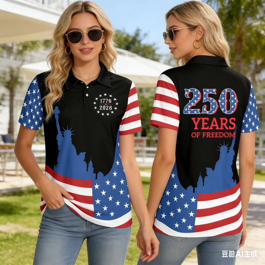 America Polo Shirt for Men New Summer New 1776-2026 Polo for Men Women 250th Anniversary Polo Shirts 4th Of July