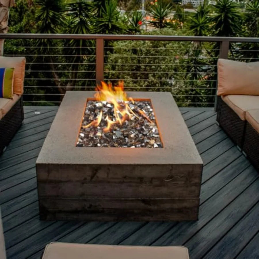 Fire Pit Glass Rocks 20 lbs – 1/2-Inch High‑Reflective Fire Glass for Gas Fire Pits & Fireplace Table