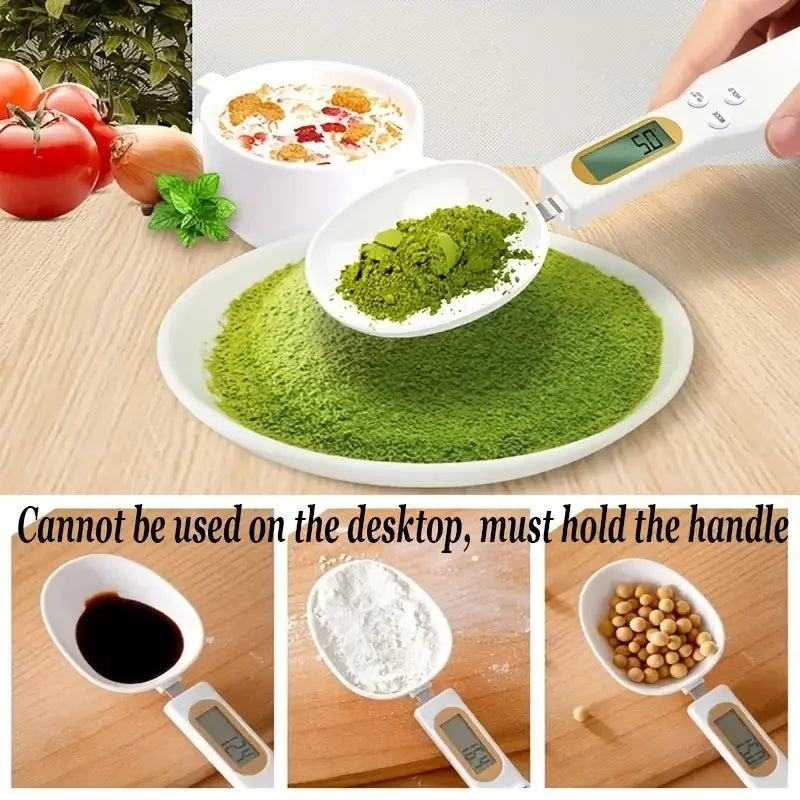 Mini Spoon Digital Kitchen Scale, Electronic LCD Food Scale 0.1-500g